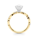 Round Single Row Lab Grown Diamond Engagement Ring - VS1 D/E/F | 14K & 18K Gold | Lab Grown Diamond Engagement Ring | Picasso Gold & Diamond | Chicago