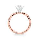 Round Single Row Lab Grown Diamond Engagement Ring - VS1 D/E/F | 14K & 18K Gold | Lab Grown Diamond Engagement Ring | Picasso Gold & Diamond | Chicago