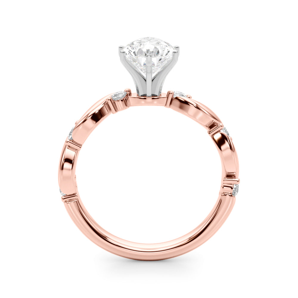 Round Single Row Lab Grown Diamond Engagement Ring - VS1 D/E/F | 14K & 18K Gold | Lab Grown Diamond Engagement Ring | Picasso Gold & Diamond | Chicago