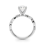 Round Single Row Lab Grown Diamond Engagement Ring - VS1 D/E/F | 14K & 18K Gold | 14K Rose Gold | Round Lab Diamond | Picasso Gold & Diamond Chicago