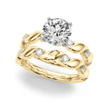 Round Single Row Lab Grown Diamond Engagement Ring - VS1 D/E/F | 14K & 18K Gold | 18K Yellow Gold | Round Lab Diamond | Picasso Gold & Diamond Chicago