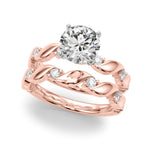 Round Single Row Lab Grown Diamond Engagement Ring - VS1 D/E/F | 14K & 18K Gold | 18K Rose Gold | Round Lab Diamond | Picasso Gold & Diamond Chicago