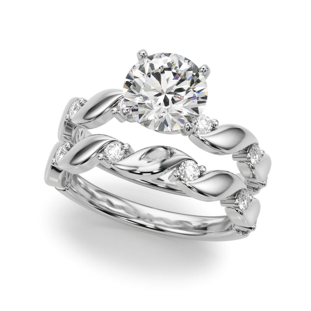 Round Single Row Lab Grown Diamond Engagement Ring - VS1 D/E/F | 14K & 18K Gold | Platinum | Round Lab Diamond | Picasso Gold & Diamond Chicago