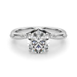 Round Single Row Lab Grown Diamond Engagement Ring - VS1 D/E/F | 14K & 18K Gold | 14K Rose Gold | Round Lab Diamond | Picasso Gold & Diamond Chicago