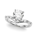 Round Single Row Lab Grown Diamond Engagement Ring - VS1 D/E/F | 14K & 18K Gold | 14K Rose Gold | Round Lab Diamond | Picasso Gold & Diamond Chicago