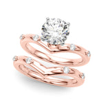 Round Single Row Lab Grown Diamond Engagement Ring - VS1 D/E/F | 14K & 18K Gold | 18K White Gold | Round Lab Diamond | Picasso Gold & Diamond Chicago