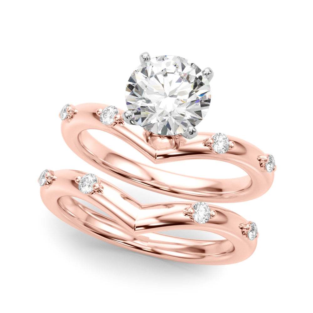 Round Single Row Lab Grown Diamond Engagement Ring - VS1 D/E/F | 14K & 18K Gold | 18K Yellow Gold | Round Lab Diamond | Picasso Gold & Diamond Chicago