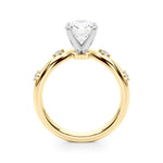 Round Single Row Lab Grown Diamond Engagement Ring - VS1 D/E/F | 14K & 18K Gold | 18K Rose Gold | Round Lab Diamond | Picasso Gold & Diamond Chicago