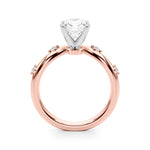 Round Single Row Lab Grown Diamond Engagement Ring - VS1 D/E/F | 14K & 18K Gold | 18K Rose Gold | Round Lab Diamond | Picasso Gold & Diamond Chicago