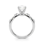 Round Single Row Lab Grown Diamond Engagement Ring - VS1 D/E/F | 14K & 18K Gold | 18K Rose Gold | Round Lab Diamond | Picasso Gold & Diamond Chicago