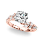 Round Bypass Lab Grown Diamond Engagement Ring - VS1 D/E/F | 14K & 18K Gold | 14K Yellow Gold | Round Lab Diamond | Picasso Gold & Diamond Chicago