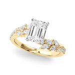 Round Bypass Lab Grown Diamond Engagement Ring - VS1 D/E/F | 14K & 18K Gold | 14K Rose Gold | Round Lab Diamond | Picasso Gold & Diamond Chicago
