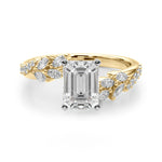 Round Bypass Lab Grown Diamond Engagement Ring - VS1 D/E/F | 14K & 18K Gold | 18K White Gold | Round Lab Diamond | Picasso Gold & Diamond Chicago