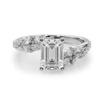 Round Bypass Lab Grown Diamond Engagement Ring - VS1 D/E/F | 14K & 18K Gold | 18K Yellow Gold | Round Lab Diamond | Picasso Gold & Diamond Chicago