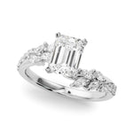 Round Bypass Lab Grown Diamond Engagement Ring - VS1 D/E/F | 14K & 18K Gold | 18K Yellow Gold | Round Lab Diamond | Picasso Gold & Diamond Chicago