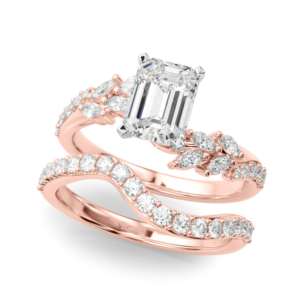 Round Bypass Lab Grown Diamond Engagement Ring - VS1 D/E/F | 14K & 18K Gold | 18K Rose Gold | Round Lab Diamond | Picasso Gold & Diamond Chicago