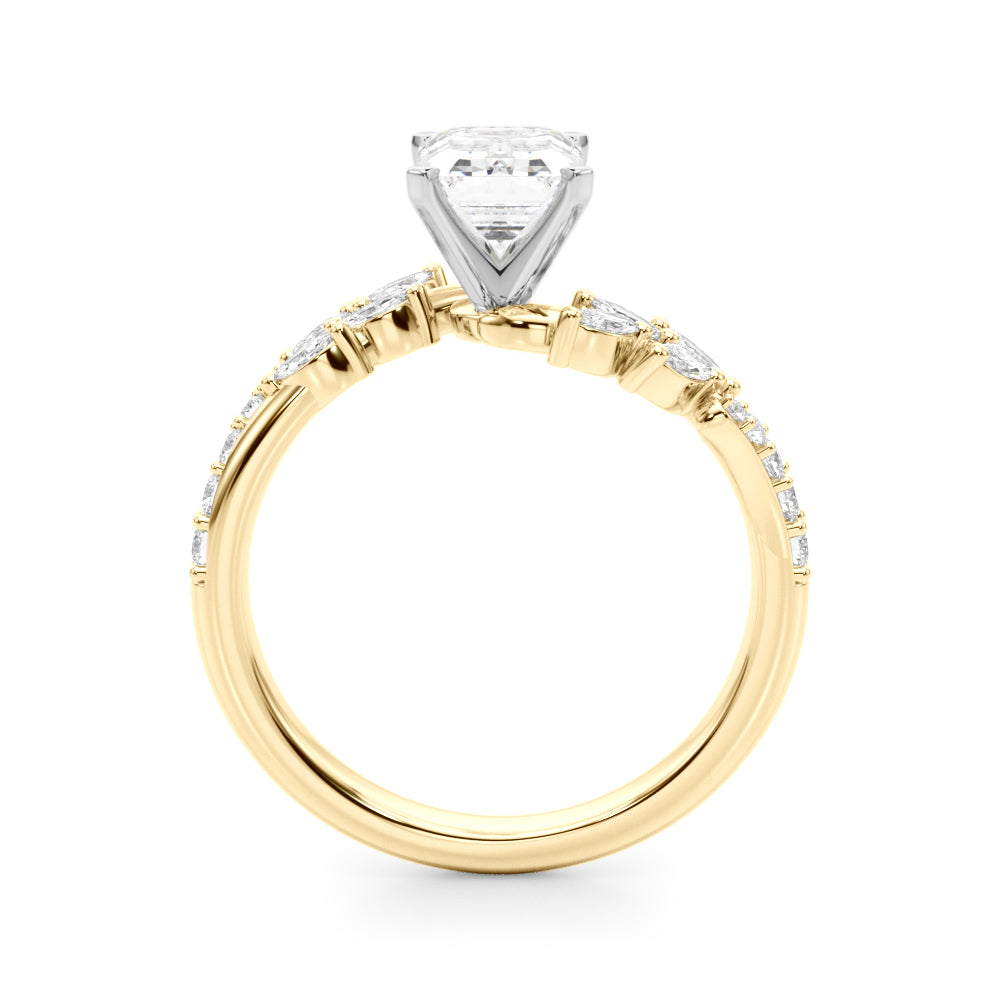 Round Bypass Lab Grown Diamond Engagement Ring - VS1 D/E/F | 14K & 18K Gold | Platinum | Round Lab Diamond | Picasso Gold & Diamond Chicago