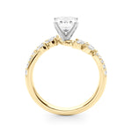 Round Bypass Lab Grown Diamond Engagement Ring - VS1 D/E/F | 14K & 18K Gold | Platinum | Round Lab Diamond | Picasso Gold & Diamond Chicago