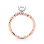 Round Bypass Lab Grown Diamond Engagement Ring - VS1 D/E/F | 14K & 18K Gold | Platinum | Round Lab Diamond | Picasso Gold & Diamond Chicago
