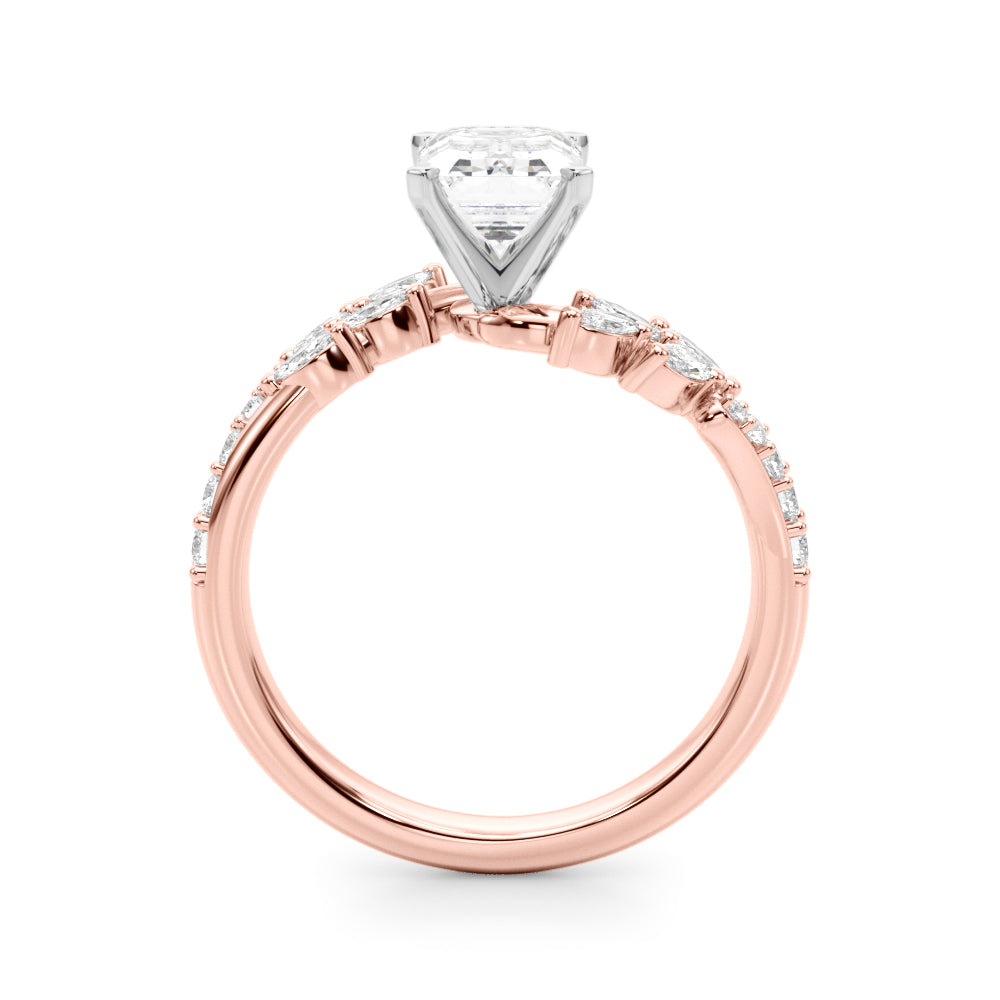 Round Bypass Lab Grown Diamond Engagement Ring - VS1 D/E/F | 14K & 18K Gold | Platinum | Round Lab Diamond | Picasso Gold & Diamond Chicago