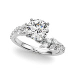 Round Bypass Lab Grown Diamond Engagement Ring - VS1 D/E/F | 14K & 18K Gold | 14K White Gold | Round Lab Diamond | Picasso Gold & Diamond Chicago