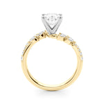 Round Bypass Lab Grown Diamond Engagement Ring - VS1 D/E/F | 14K & 18K Gold | 14K Yellow Gold | Round Lab Diamond | Picasso Gold & Diamond Chicago