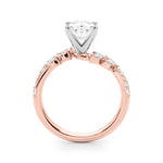 Round Bypass Lab Grown Diamond Engagement Ring - VS1 D/E/F | 14K & 18K Gold | 18K White Gold | Round Lab Diamond | Picasso Gold & Diamond Chicago