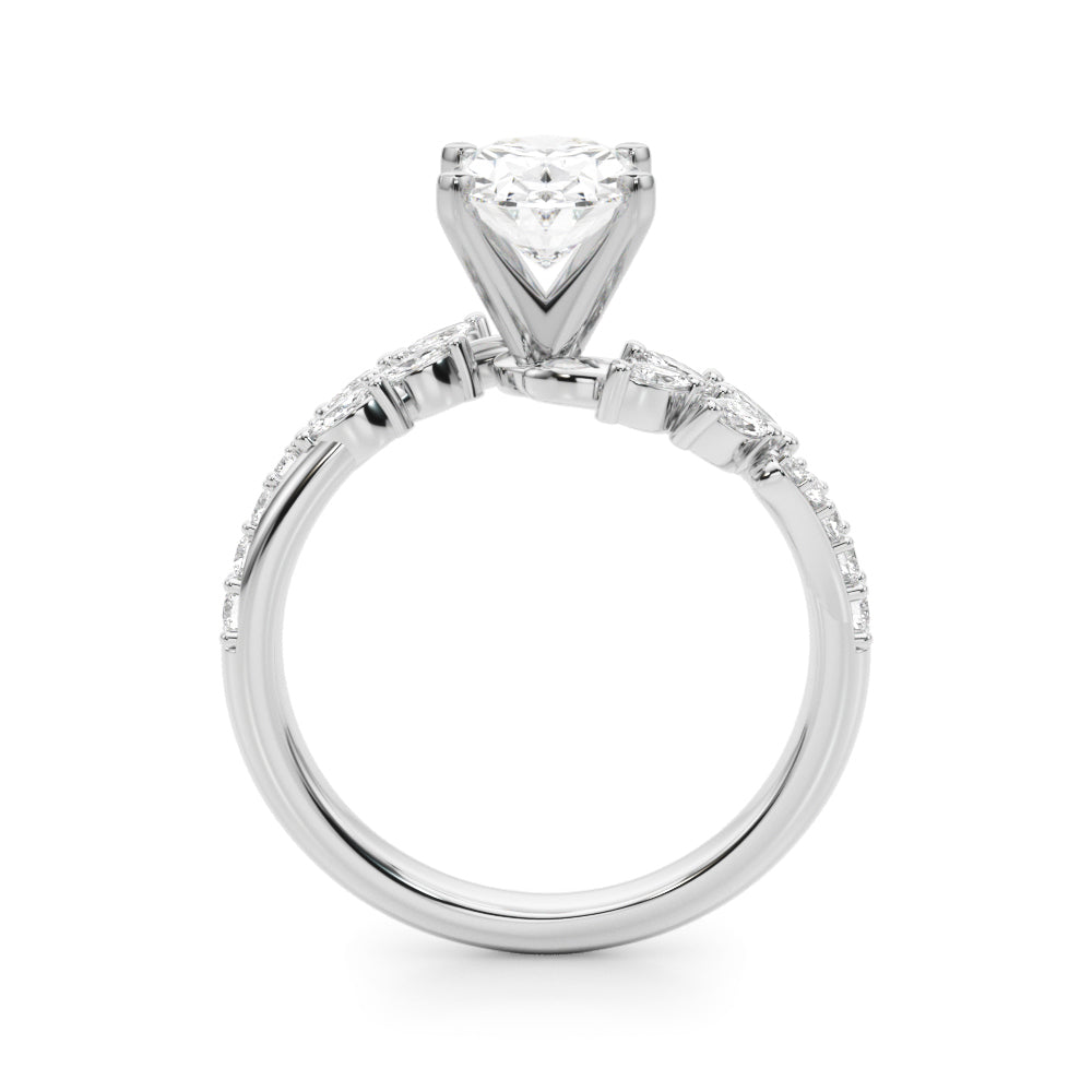 Round Bypass Lab Grown Diamond Engagement Ring - VS1 D/E/F | 14K & 18K Gold | 18K White Gold | Round Lab Diamond | Picasso Gold & Diamond Chicago