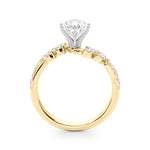 Round Bypass Lab Grown Diamond Engagement Ring - VS1 D/E/F | 14K & 18K Gold | Lab Grown Diamond Engagement Ring | Picasso Gold & Diamond | Chicago