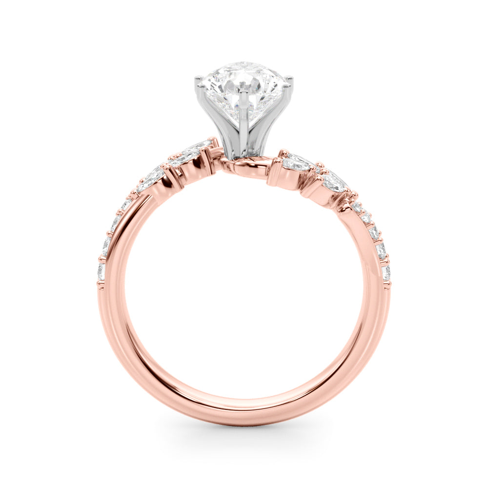 Round Bypass Lab Grown Diamond Engagement Ring - VS1 D/E/F | 14K & 18K Gold | Lab Grown Diamond Engagement Ring | Picasso Gold & Diamond | Chicago