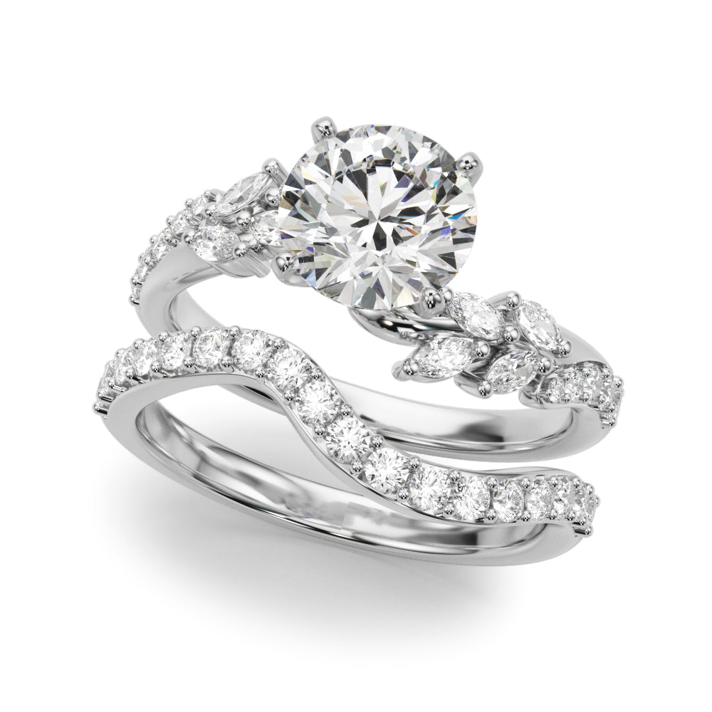 Round Bypass Lab Grown Diamond Engagement Ring - VS1 D/E/F | 14K & 18K Gold | Platinum | Round Lab Diamond | Picasso Gold & Diamond Chicago