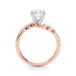 Round Bypass Lab Grown Diamond Engagement Ring - VS1 D/E/F | 14K & 18K Gold | Lab Grown Diamond Engagement Ring | Picasso Gold & Diamond | Chicago