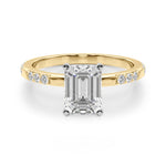 Round Single Row Lab Grown Diamond Engagement Ring - VS1 D/E/F | 14K & 18K Gold | 18K White Gold | Round Lab Diamond | Picasso Gold & Diamond Chicago