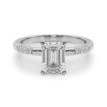 Round Single Row Lab Grown Diamond Engagement Ring - VS1 D/E/F | 14K & 18K Gold | 18K Yellow Gold | Round Lab Diamond | Picasso Gold & Diamond Chicago