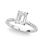 Round Single Row Lab Grown Diamond Engagement Ring - VS1 D/E/F | 14K & 18K Gold | 18K Yellow Gold | Round Lab Diamond | Picasso Gold & Diamond Chicago