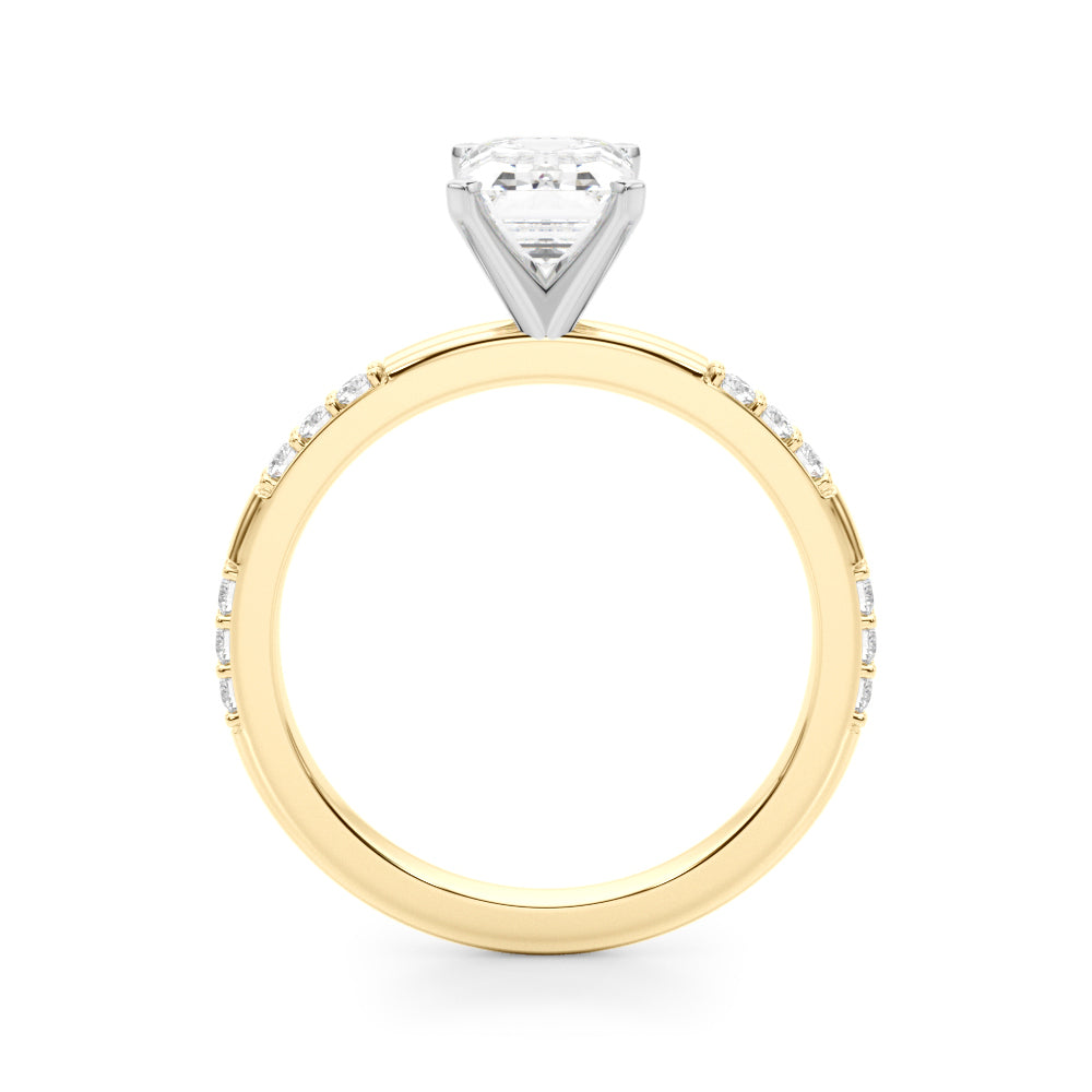 Round Single Row Lab Grown Diamond Engagement Ring - VS1 D/E/F | 14K & 18K Gold | Platinum | Round Lab Diamond | Picasso Gold & Diamond Chicago
