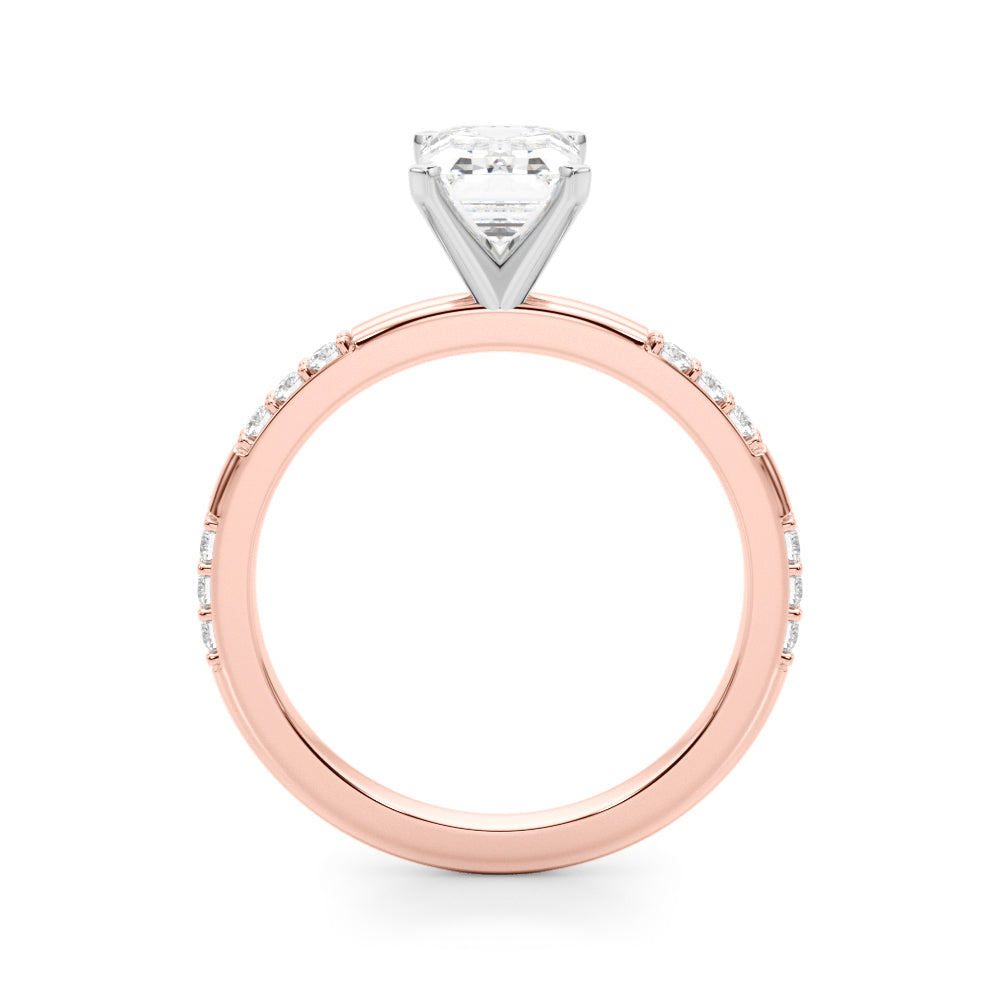 Round Single Row Lab Grown Diamond Engagement Ring - VS1 D/E/F | 14K & 18K Gold | Platinum | Round Lab Diamond | Picasso Gold & Diamond Chicago