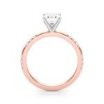 Round Single Row Lab Grown Diamond Engagement Ring - VS1 D/E/F | 14K & 18K Gold | Platinum | Round Lab Diamond | Picasso Gold & Diamond Chicago