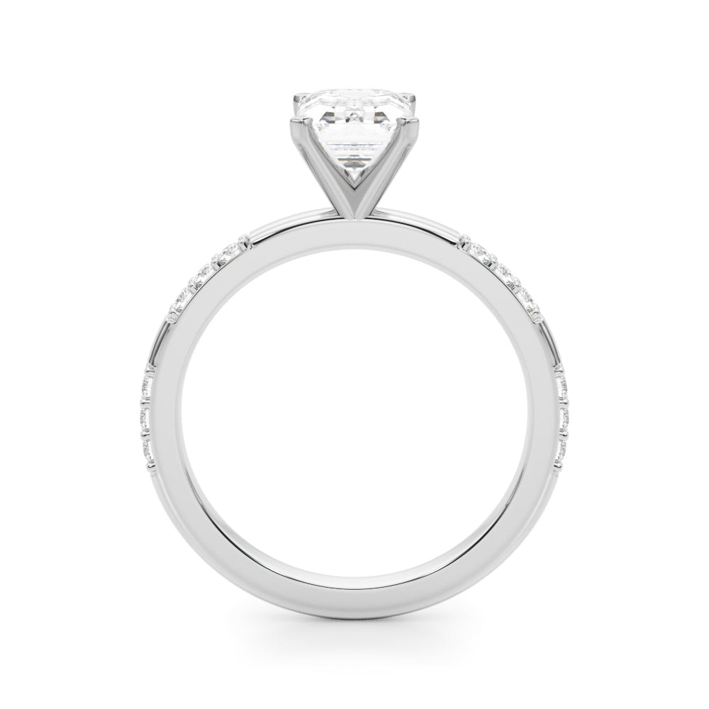 Round Single Row Lab Grown Diamond Engagement Ring - VS1 D/E/F | 14K & 18K Gold | Lab Grown Diamond Engagement Ring | Picasso Gold & Diamond | Chicago