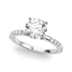 Round Single Row Lab Grown Diamond Engagement Ring - VS1 D/E/F | 14K & 18K Gold | 14K White Gold | Round Lab Diamond | Picasso Gold & Diamond Chicago