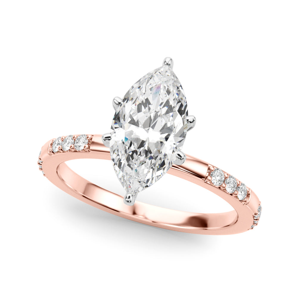 Round Single Row Lab Grown Diamond Engagement Ring - VS1 D/E/F | 14K & 18K Gold | Lab Grown Diamond Engagement Ring | Picasso Gold & Diamond | Chicago