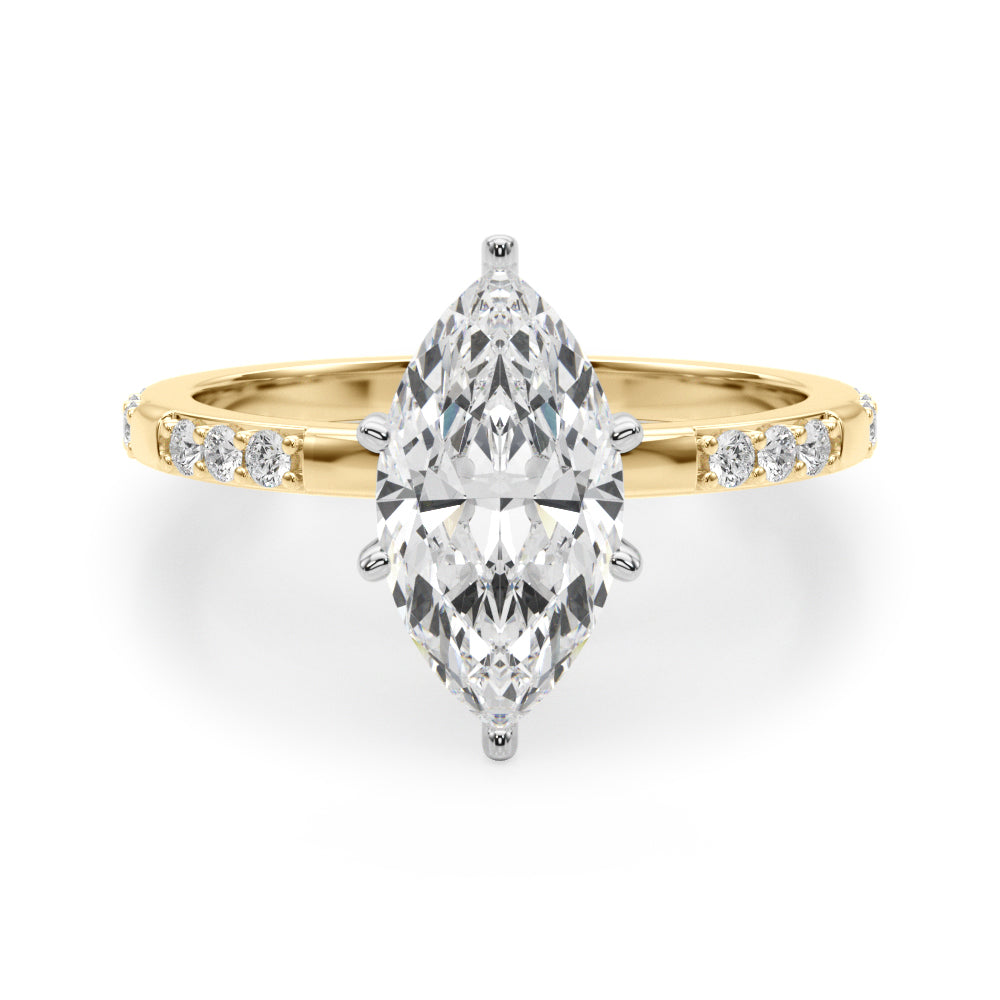 Round Single Row Lab Grown Diamond Engagement Ring - VS1 D/E/F | 14K & 18K Gold | Lab Grown Diamond Engagement Ring | Picasso Gold & Diamond | Chicago
