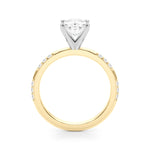 Round Single Row Lab Grown Diamond Engagement Ring - VS1 D/E/F | 14K & 18K Gold | 14K Yellow Gold | Round Lab Diamond | Picasso Gold & Diamond Chicago