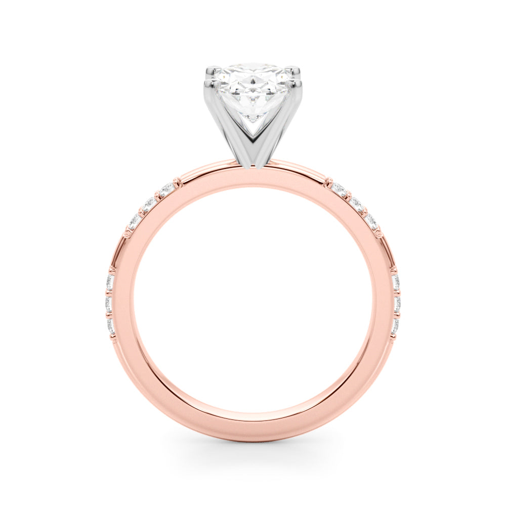 Round Single Row Lab Grown Diamond Engagement Ring - VS1 D/E/F | 14K & 18K Gold | 18K White Gold | Round Lab Diamond | Picasso Gold & Diamond Chicago