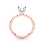 Round Single Row Lab Grown Diamond Engagement Ring - VS1 D/E/F | 14K & 18K Gold | 18K White Gold | Round Lab Diamond | Picasso Gold & Diamond Chicago