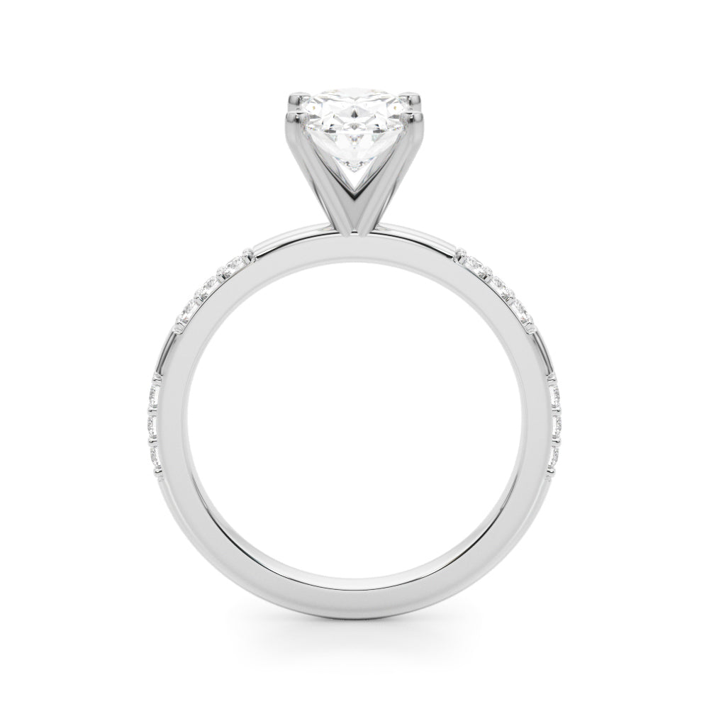 Round Single Row Lab Grown Diamond Engagement Ring - VS1 D/E/F | 14K & 18K Gold | 18K White Gold | Round Lab Diamond | Picasso Gold & Diamond Chicago