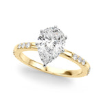Round Single Row Lab Grown Diamond Engagement Ring - VS1 D/E/F | 14K & 18K Gold | Platinum | Round Lab Diamond | Picasso Gold & Diamond Chicago