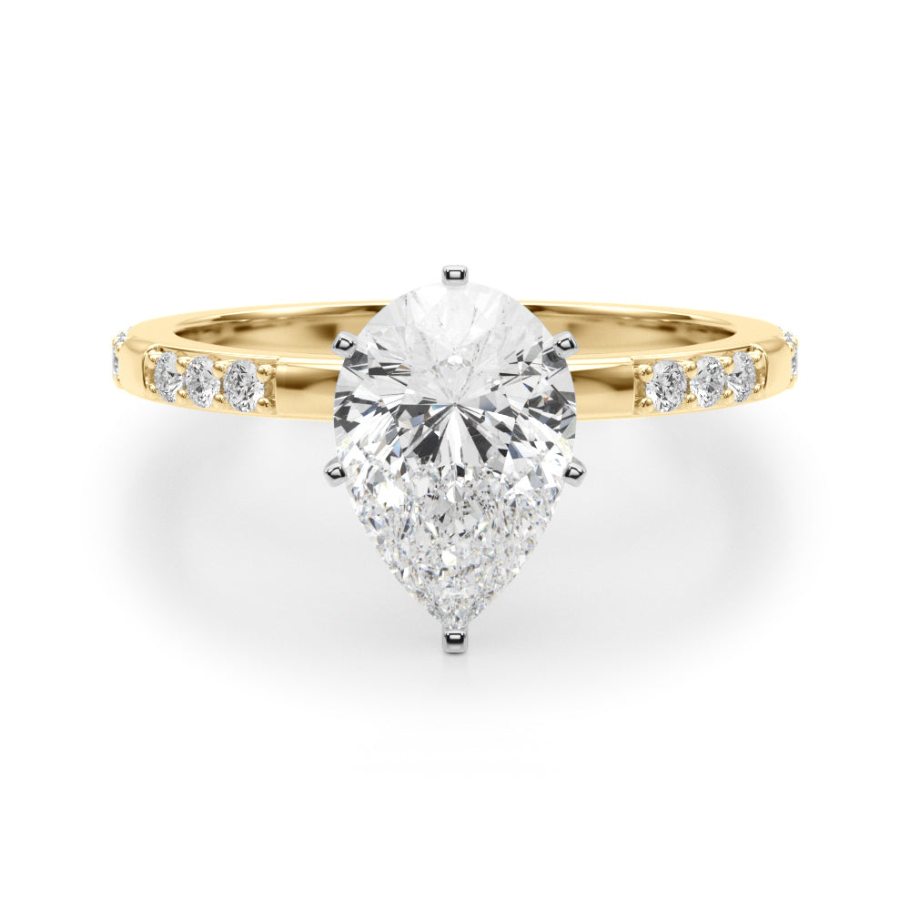Round Single Row Lab Grown Diamond Engagement Ring - VS1 D/E/F | 14K & 18K Gold | Lab Grown Diamond Engagement Ring | Picasso Gold & Diamond | Chicago