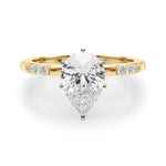 Round Single Row Lab Grown Diamond Engagement Ring - VS1 D/E/F | 14K & 18K Gold | Lab Grown Diamond Engagement Ring | Picasso Gold & Diamond | Chicago