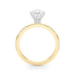 Round Single Row Lab Grown Diamond Engagement Ring - VS1 D/E/F | 14K & 18K Gold | Lab Grown Diamond Engagement Ring | Picasso Gold & Diamond | Chicago